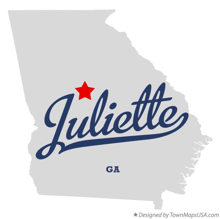 Map of Juliette Georgia GA