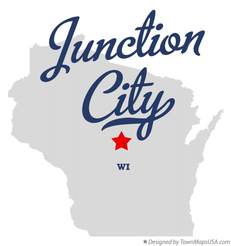 Map of Junction City Wisconsin WI