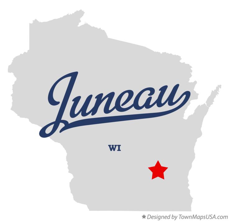 Map of Juneau Wisconsin WI