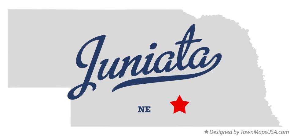 Map of Juniata Nebraska NE