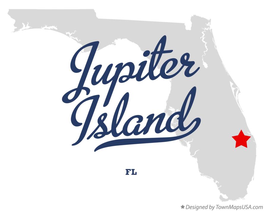 Map of Jupiter Island Florida FL