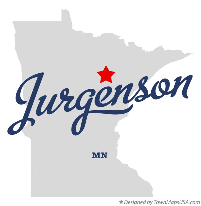 Map of Jurgenson Minnesota MN