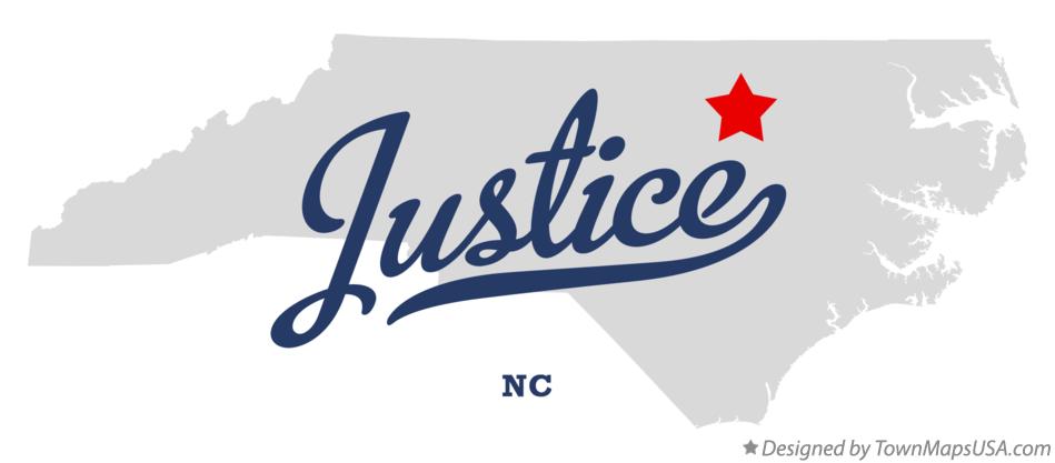 Map of Justice North Carolina NC