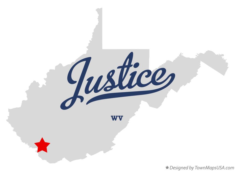 Map of Justice West Virginia WV