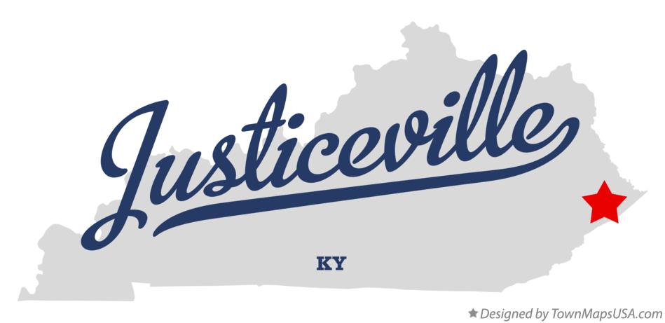 Map of Justiceville Kentucky KY