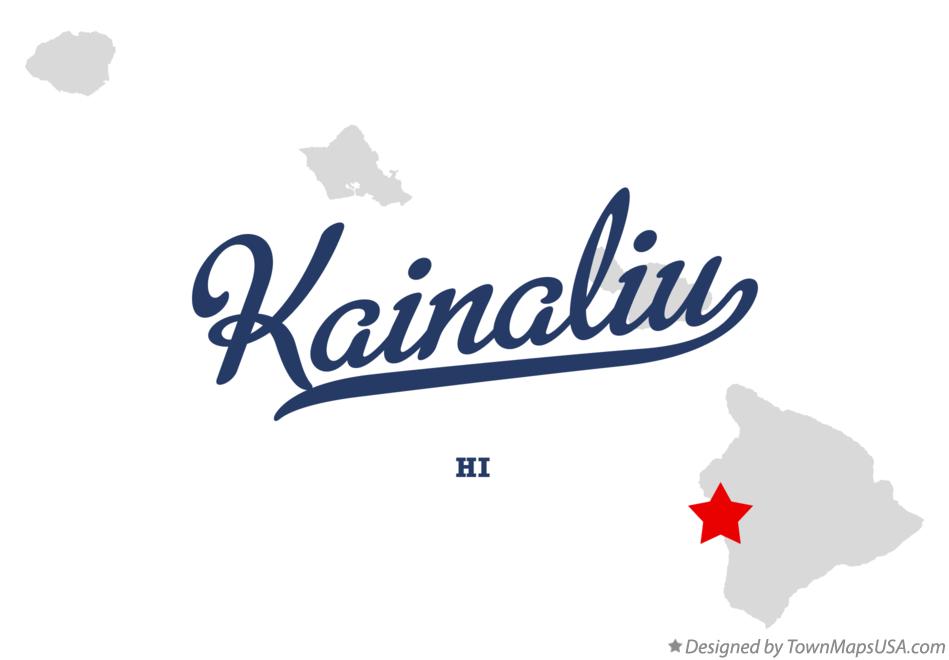 Map of Kainaliu Hawaii HI