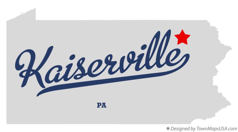 Map of Kaiserville Pennsylvania PA