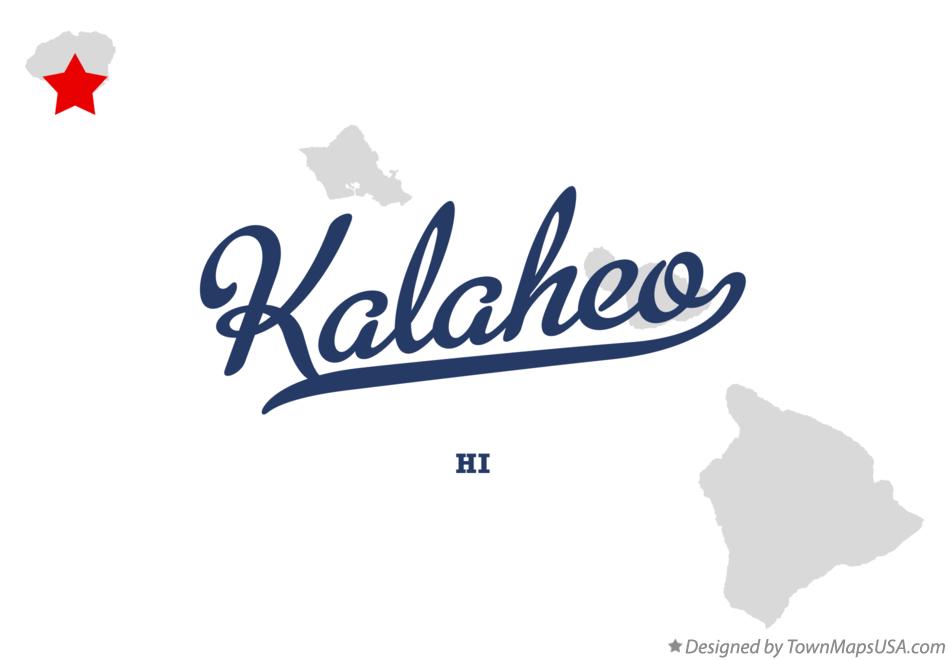 Map of Kalāheo Hawaii HI