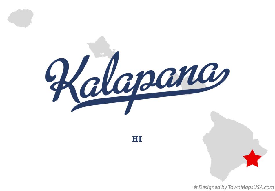 Map of Kalapana Hawaii HI