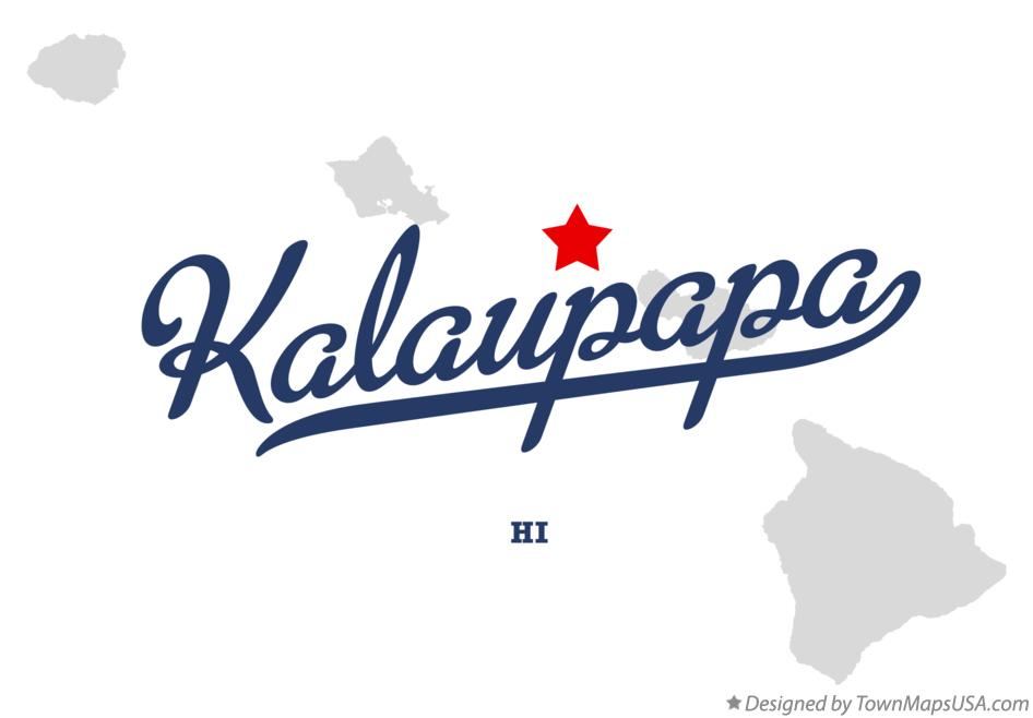Map of Kalaupapa Hawaii HI