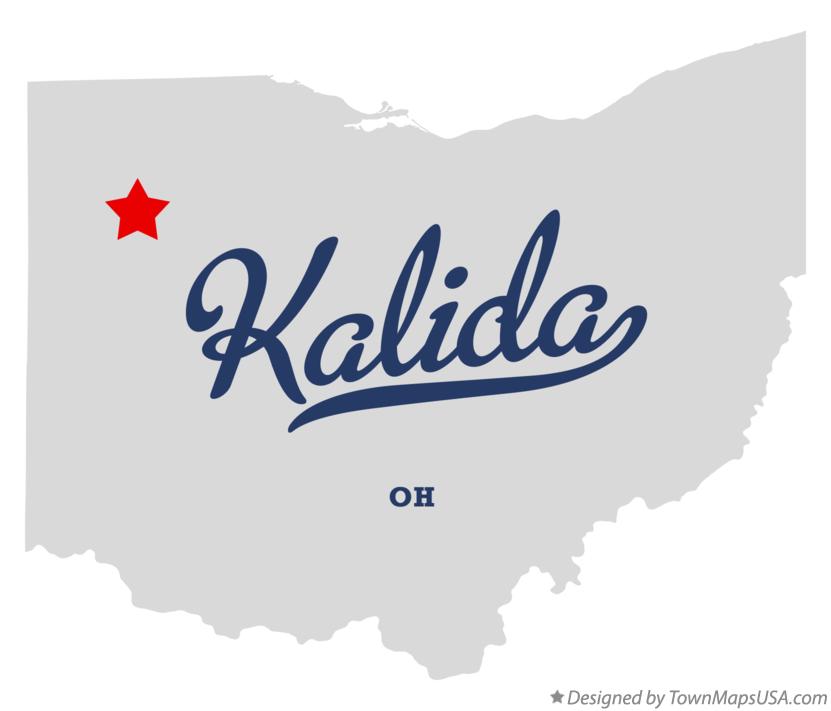 Map of Kalida Ohio OH