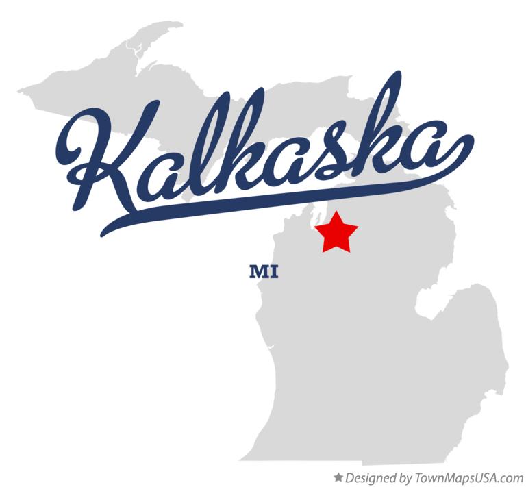Map of Kalkaska Michigan MI