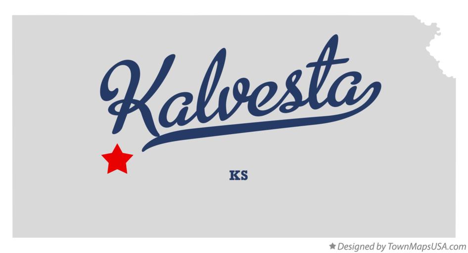 Map of Kalvesta Kansas KS