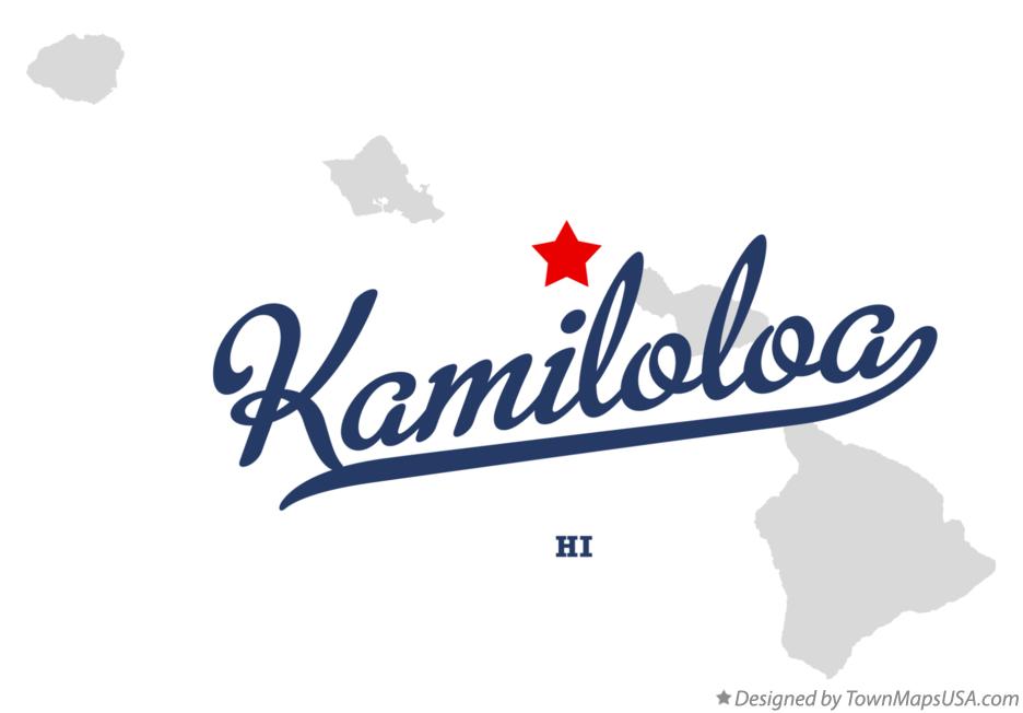 Map of Kamiloloa Hawaii HI