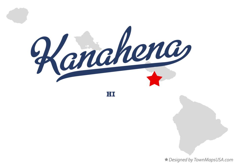 Map of Kanahena Hawaii HI
