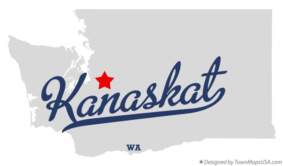 Map of Kanaskat Washington WA