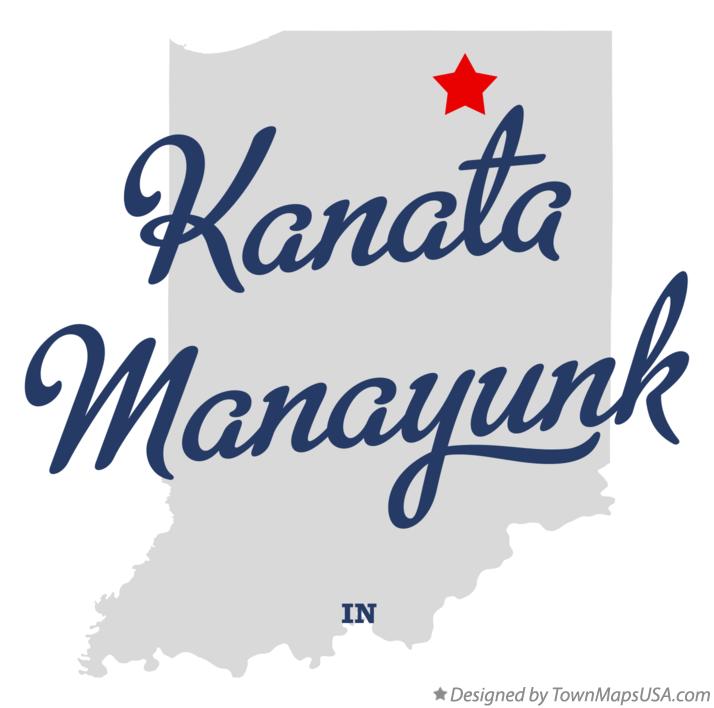 Map of Kanata Manayunk Indiana IN