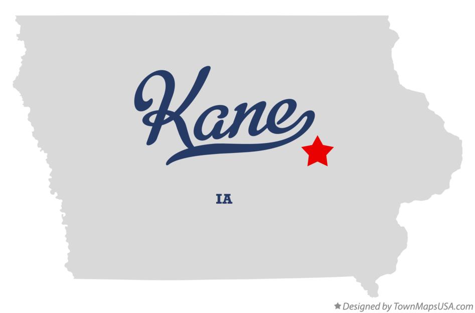 Map of Kane Iowa IA