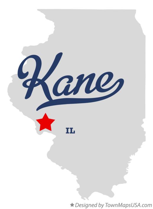 Map of Kane Illinois IL