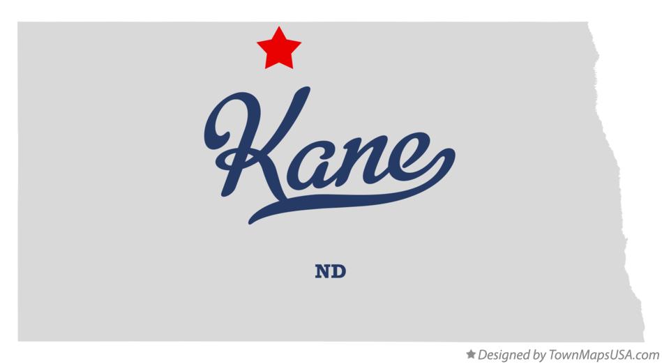 Map of Kane North Dakota ND