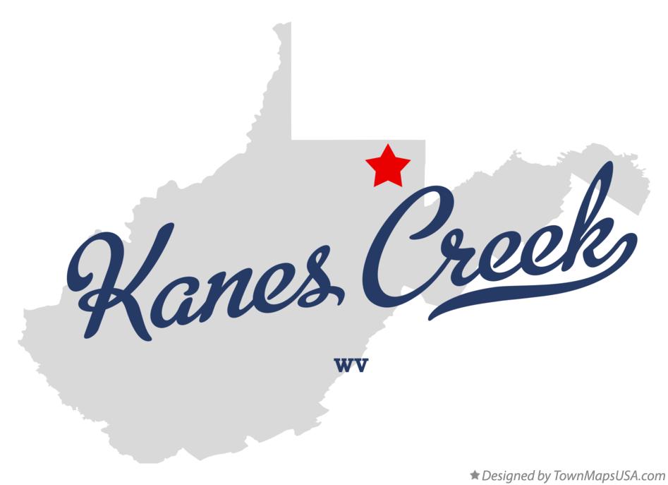Map of Kanes Creek West Virginia WV