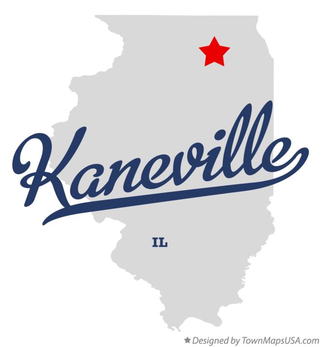 Map of Kaneville Illinois IL