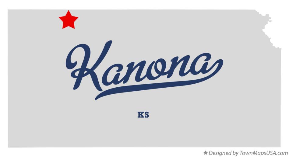 Map of Kanona Kansas KS
