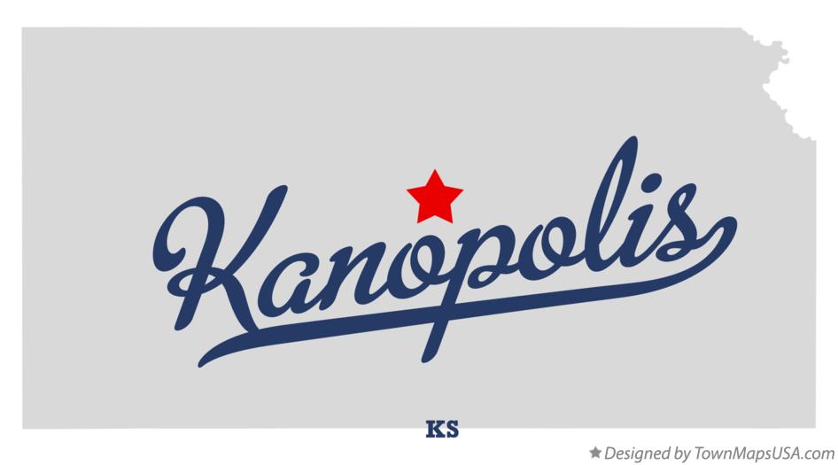Map of Kanopolis Kansas KS