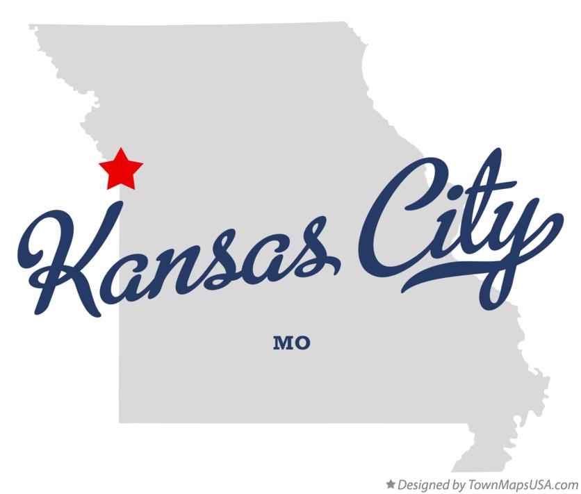 Map of Kansas City Missouri MO