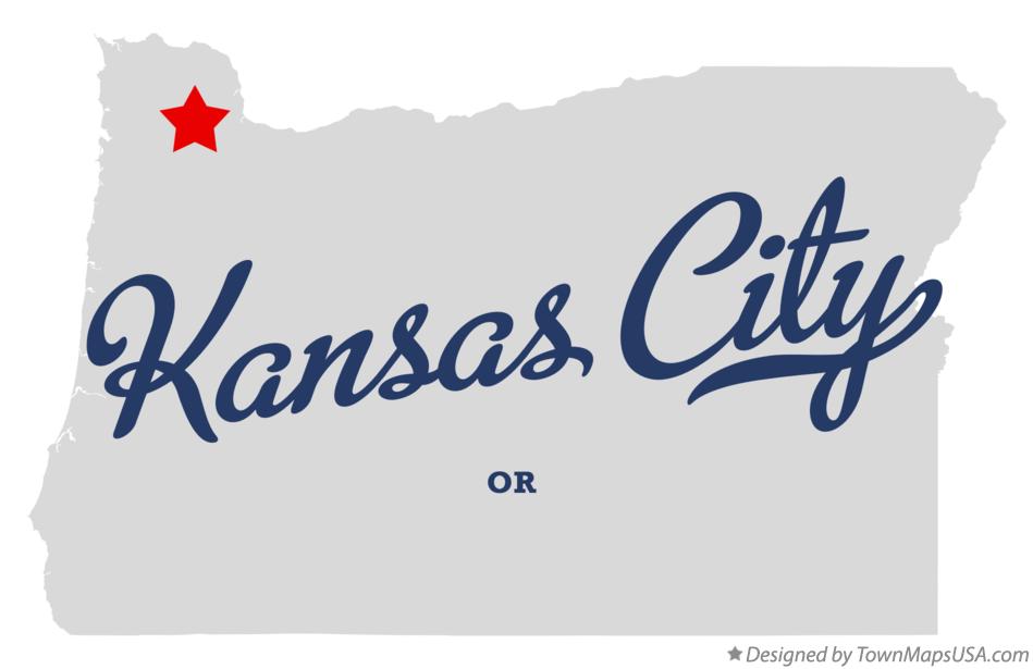 Map of Kansas City Oregon OR