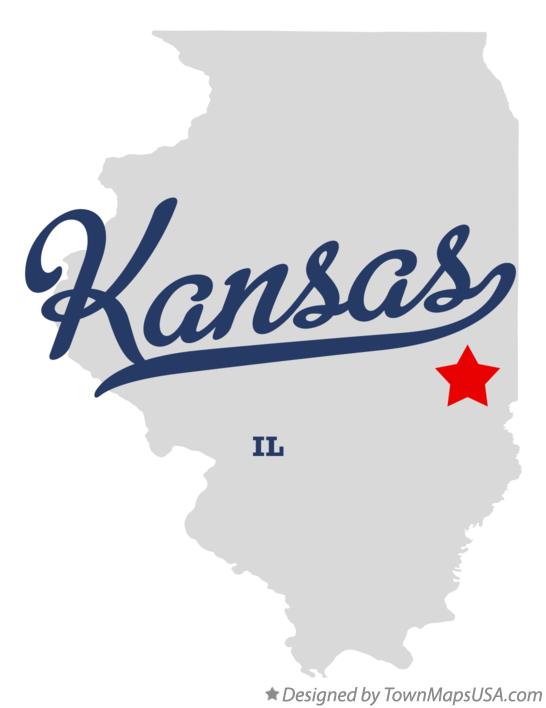 Map of Kansas Illinois IL