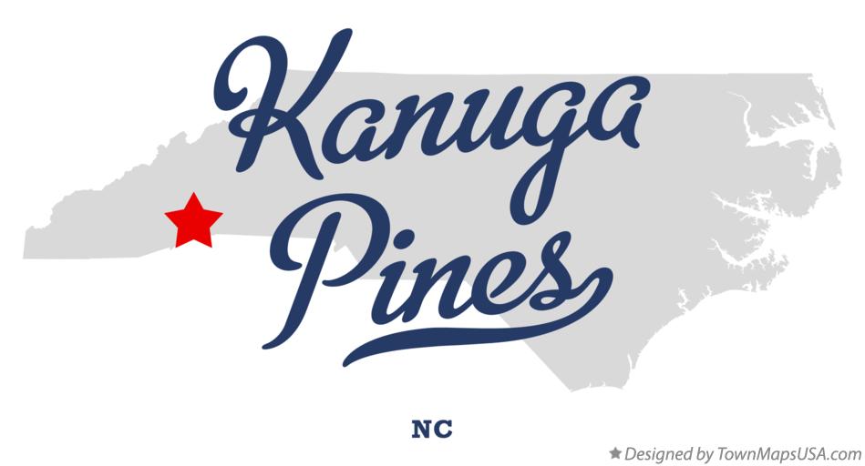 Map of Kanuga Pines North Carolina NC