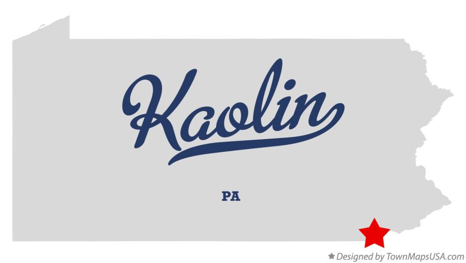 Map of Kaolin Pennsylvania PA