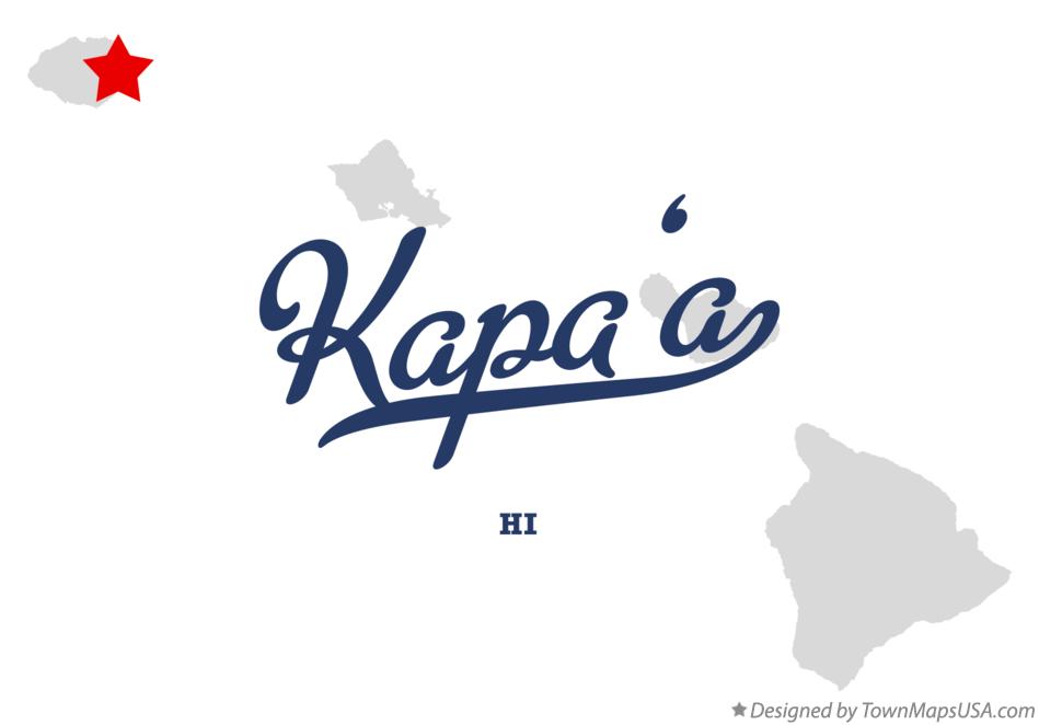 Map of Kapa‘a Hawaii HI