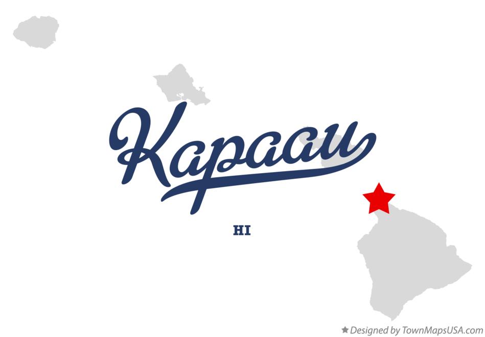 Map of Kapaau Hawaii HI