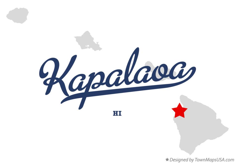 Map of Kapalaoa Hawaii HI