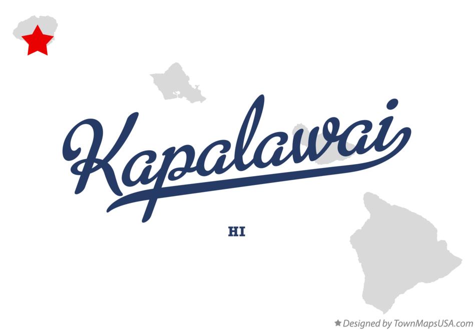 Map of Kapalawai Hawaii HI