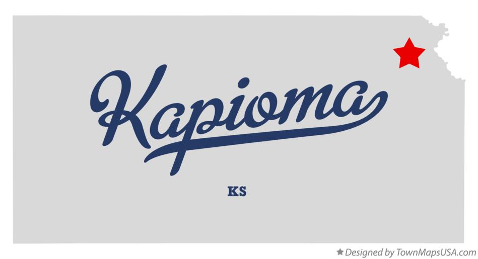 Map of Kapioma Kansas KS