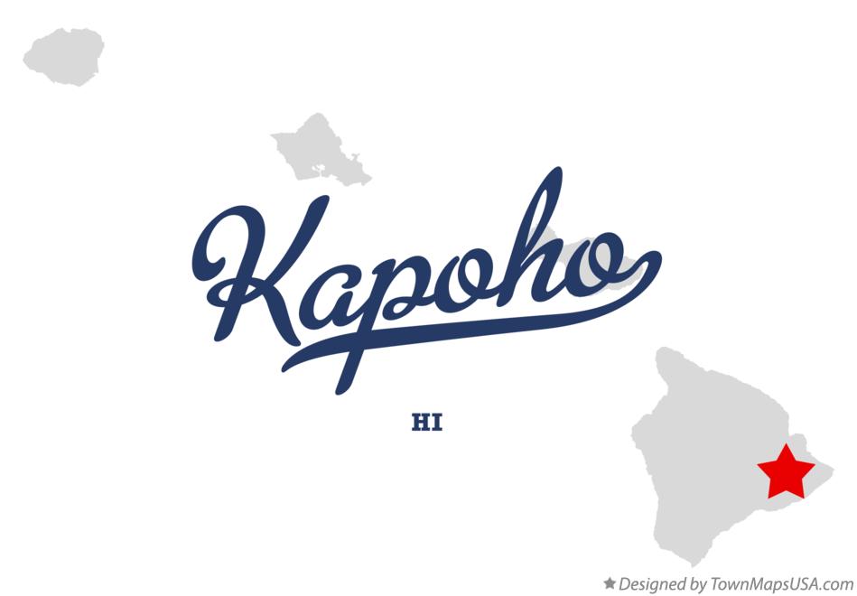 Map of Kapoho Hawaii HI