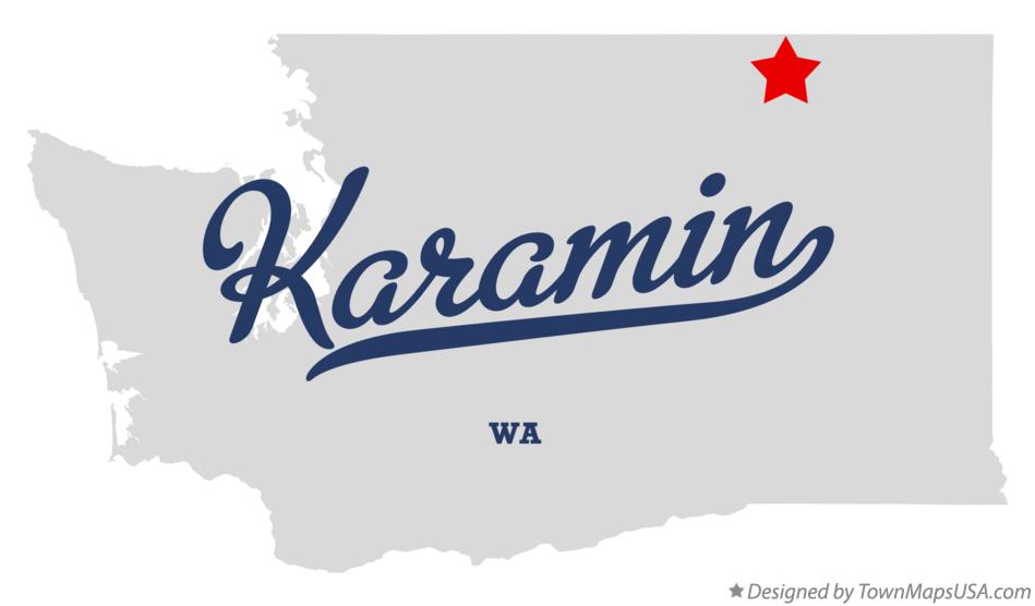 Map of Karamin Washington WA