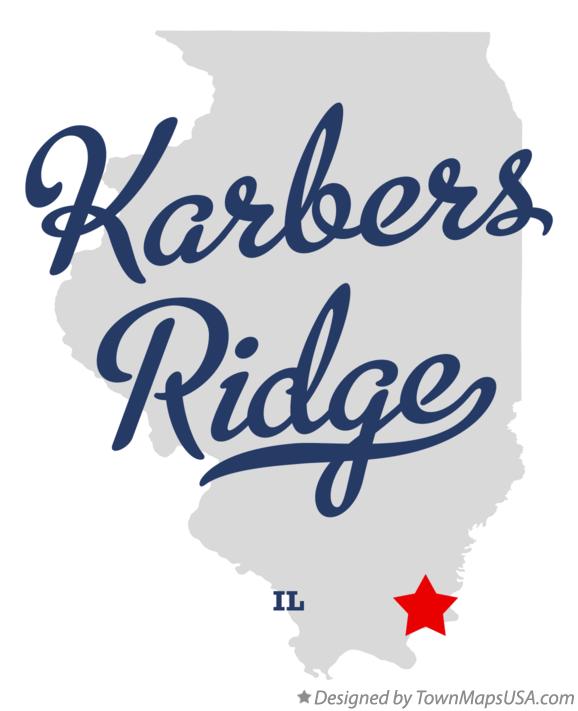 Map of Karbers Ridge Illinois IL