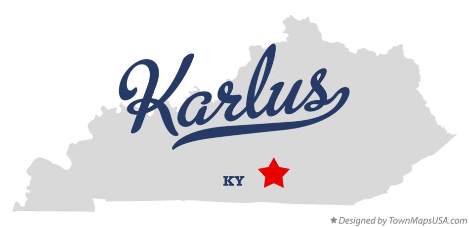 Map of Karlus Kentucky KY