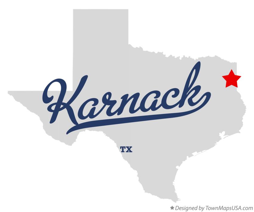 Map of Karnack Texas TX