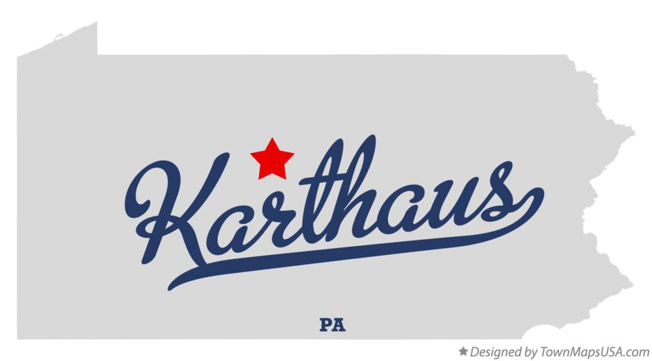 Map of Karthaus Pennsylvania PA
