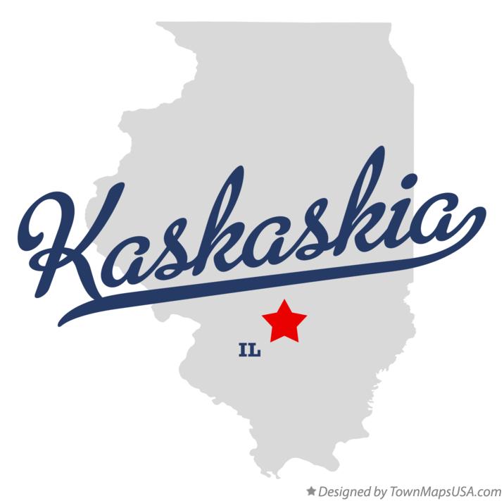 Map of Kaskaskia Illinois IL