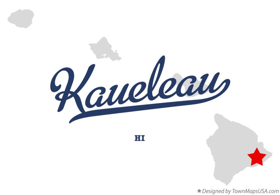 Map of Kaueleau Hawaii HI