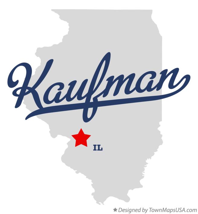 Map of Kaufman Illinois IL