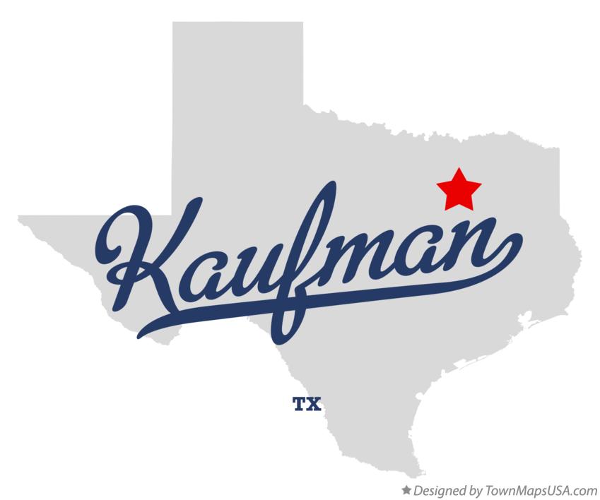 Map of Kaufman Texas TX