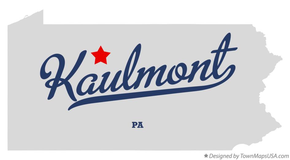 Map of Kaulmont Pennsylvania PA