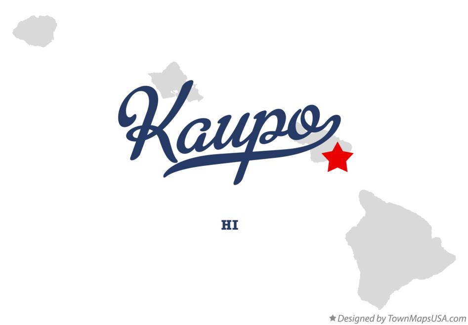 Map of Kaupō Hawaii HI
